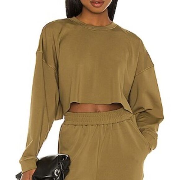 WeWoreWhat • Olive cropped pullover - Picture 1 of 6